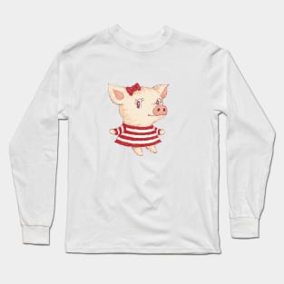 Cute Pig girl Long Sleeve T-Shirt